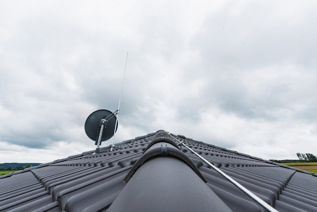 rooftop, building, lightning protection